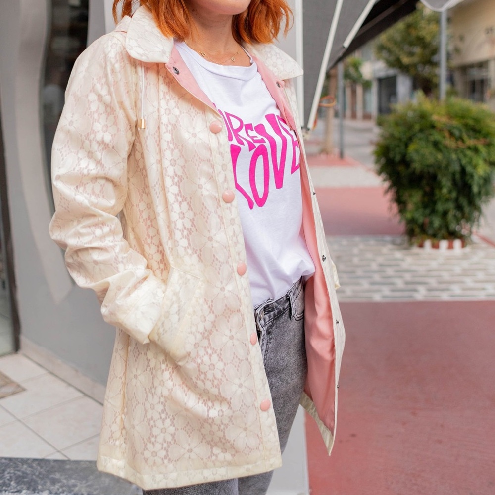 Yumi outerwear- lace rain jacket, uk 14 US 10, twee, romantic, coquette